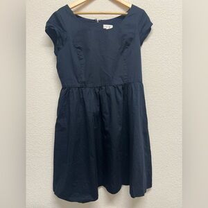 *Navy Blue Isaac Mizrahi Cap Sleeve Vintage Fit and Flare Dress Size 16 Mad Men